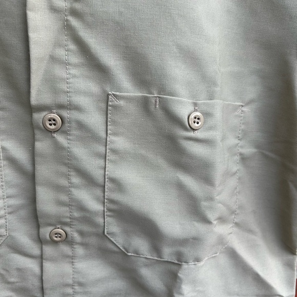 Red Kap Men’s Small Khaki Short Sleeve Button Down Work Shirt with Pockets - Picture 4 of 5